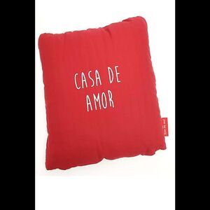 Peace Love World 20" x 20" Cable Knit Pillow Poinsettia